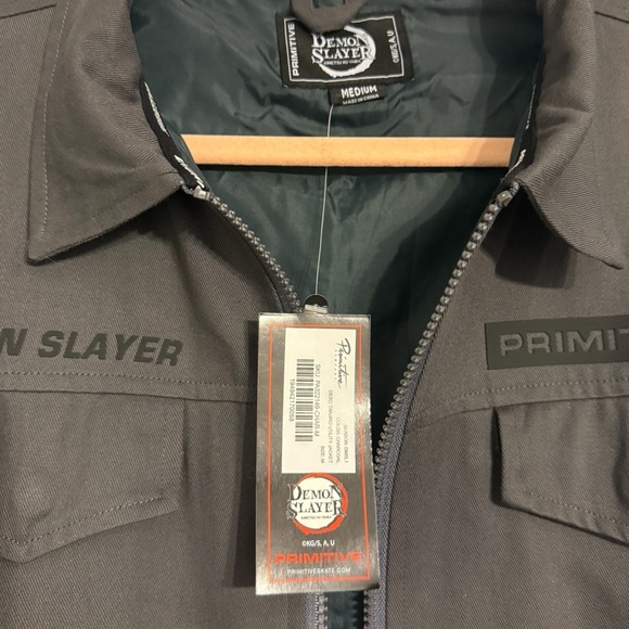 Primitive X Demon Slayer Charcoal Utility Jacket. Tanjiro Jacket. Size Medium. - Picture 7 of 15